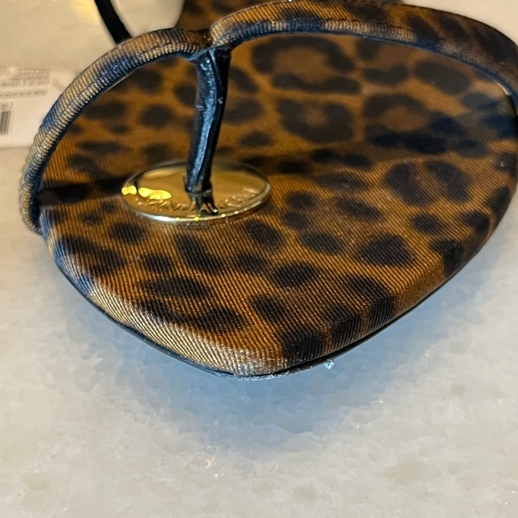 Saint Laurent AUTHENTIC Tanger leopard print slides sandal - Picture 7 of 12